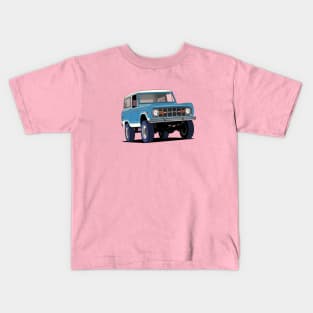 Ford Bronco in blue Kids T-Shirt